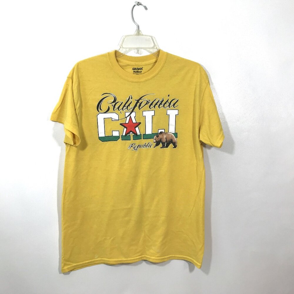 Vintage California Republic T-Shirt Yellow Men M